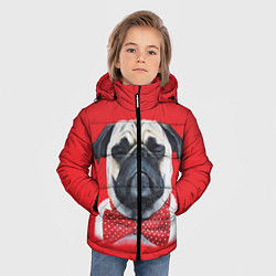 Куртка зимняя для мальчика Довольный мопс: реализм, цвет: 3D-светло-серый — фото 2