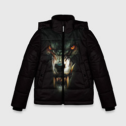 Куртка зимняя для мальчика Оскал волка, цвет: 3D-черный