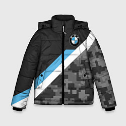 Куртка зимняя для мальчика BMW: Pixel Military, цвет: 3D-черный