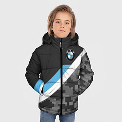 Куртка зимняя для мальчика BMW: Pixel Military, цвет: 3D-черный — фото 2