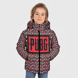 Куртка зимняя для мальчика PUBG: Red Pattern, цвет: 3D-черный — фото 2