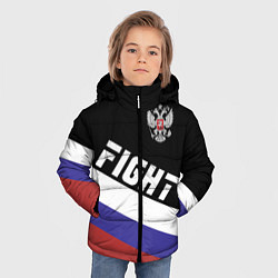 Куртка зимняя для мальчика Fight Russia, цвет: 3D-черный — фото 2