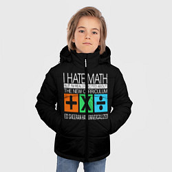 Куртка зимняя для мальчика Ed Sheeran: I hate math, цвет: 3D-светло-серый — фото 2