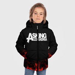 Куртка зимняя для мальчика Asking Alexandria: Flame, цвет: 3D-черный — фото 2