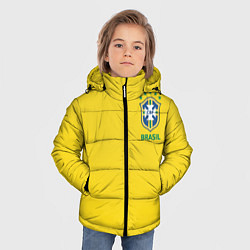 Куртка зимняя для мальчика Сборная Бразилии, цвет: 3D-черный — фото 2