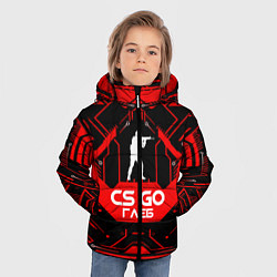 Куртка зимняя для мальчика CS:GO - Глеб, цвет: 3D-светло-серый — фото 2
