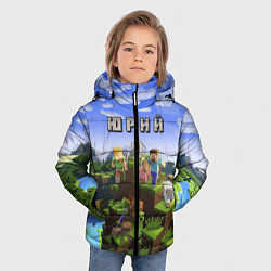 Куртка зимняя для мальчика Майнкрафт: Юрий, цвет: 3D-светло-серый — фото 2
