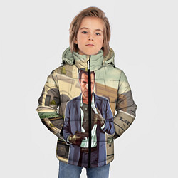 Куртка зимняя для мальчика GTA V: Michael, цвет: 3D-светло-серый — фото 2