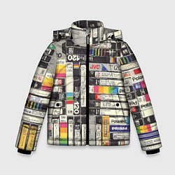 Куртка зимняя для мальчика VHS-кассеты, цвет: 3D-красный