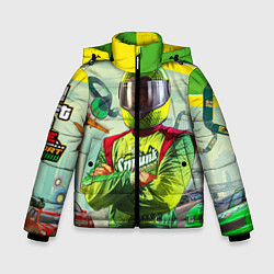 Куртка зимняя для мальчика GTA V: Online Racer, цвет: 3D-красный
