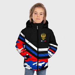 Куртка зимняя для мальчика Россия: Камуфляж, цвет: 3D-красный — фото 2