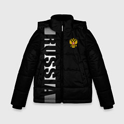 Куртка зимняя для мальчика Russia: Black Line, цвет: 3D-черный