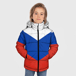 Куртка зимняя для мальчика Российский триколор, цвет: 3D-черный — фото 2