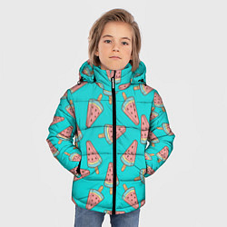 Куртка зимняя для мальчика Стиль арбузного мороженного, цвет: 3D-светло-серый — фото 2