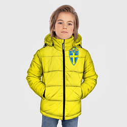 Куртка зимняя для мальчика Сборная Швеции: Домашняя ЧМ-2018, цвет: 3D-красный — фото 2
