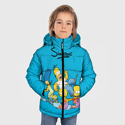 Куртка зимняя для мальчика Семейка Симпсонов, цвет: 3D-черный — фото 2