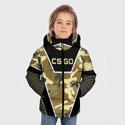 Куртка зимняя для мальчика CS:GO Khaki Camo, цвет: 3D-черный — фото 2