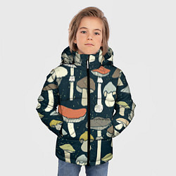 Куртка зимняя для мальчика Грибной лес, цвет: 3D-черный — фото 2