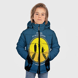 Куртка зимняя для мальчика Никогда не разговаривайте, цвет: 3D-черный — фото 2