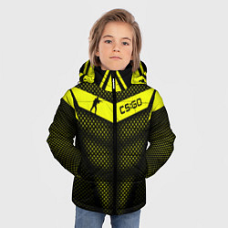 Куртка зимняя для мальчика CS:GO Yellow Carbon, цвет: 3D-черный — фото 2