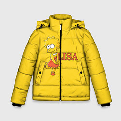 Куртка зимняя для мальчика Lisa Simpson, цвет: 3D-красный