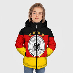 Куртка зимняя для мальчика Немецкий футбол, цвет: 3D-красный — фото 2
