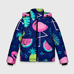 Зимняя куртка для мальчика Фруктовый фламинго