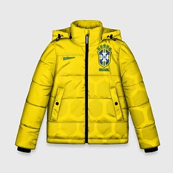 Куртка зимняя для мальчика Brazil Team: WC 2018, цвет: 3D-черный