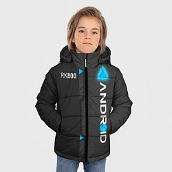 Куртка зимняя для мальчика RK800 Android, цвет: 3D-черный — фото 2