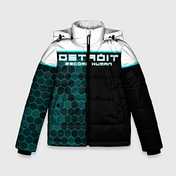 Куртка зимняя для мальчика Detroit: Cyber Hexagons, цвет: 3D-черный