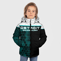 Куртка зимняя для мальчика Detroit: Cyber Hexagons, цвет: 3D-черный — фото 2