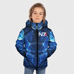 Куртка зимняя для мальчика Mass Effect: Blue Armor N7, цвет: 3D-черный — фото 2