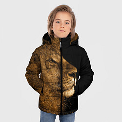 Куртка зимняя для мальчика Песчаный лев, цвет: 3D-черный — фото 2