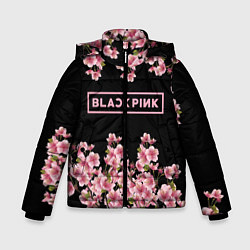 Куртка зимняя для мальчика Black Pink: Delicate Sakura, цвет: 3D-светло-серый