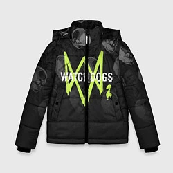 Куртка зимняя для мальчика Watch Dogs 2: Skulls Pattern, цвет: 3D-черный