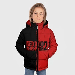 Куртка зимняя для мальчика RDD 2: Black & Red, цвет: 3D-красный — фото 2