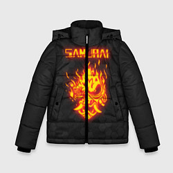 Куртка зимняя для мальчика Cyberpunk 2077: SAMURAI, цвет: 3D-светло-серый