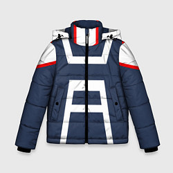 Куртка зимняя для мальчика MHA U A SCHOOL, цвет: 3D-красный