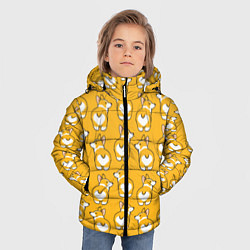 Куртка зимняя для мальчика Маленькие Корги, цвет: 3D-черный — фото 2