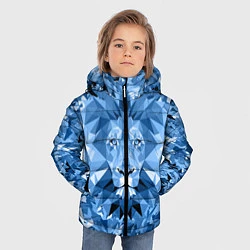 Куртка зимняя для мальчика Сине-бело-голубой лев, цвет: 3D-черный — фото 2