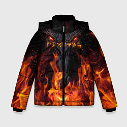 Куртка зимняя для мальчика TES: Flame Wolf, цвет: 3D-черный