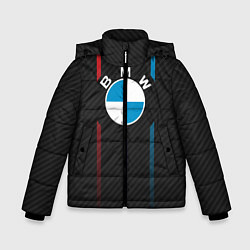 Куртка зимняя для мальчика BMW: Three Lines, цвет: 3D-черный