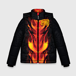 Куртка зимняя для мальчика PUBG: Hell Flame, цвет: 3D-светло-серый