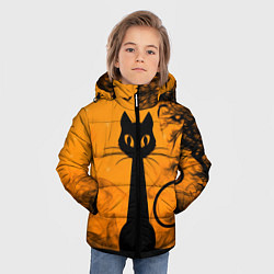 Куртка зимняя для мальчика Halloween Cat, цвет: 3D-красный — фото 2