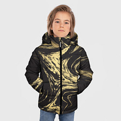 Куртка зимняя для мальчика Золотой мрамор, цвет: 3D-черный — фото 2