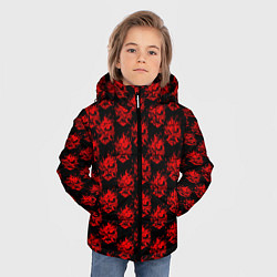 Куртка зимняя для мальчика Cyberpunk 2077: Samurai Pattern, цвет: 3D-красный — фото 2