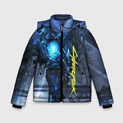 Куртка зимняя для мальчика Cyberpunk 2077, цвет: 3D-черный