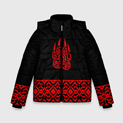 Куртка зимняя для мальчика Печать Велеса, цвет: 3D-красный