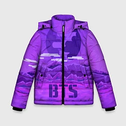 Куртка зимняя для мальчика BTS: Violet Mountains, цвет: 3D-светло-серый
