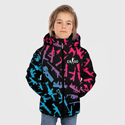 Куртка зимняя для мальчика CS:GO Neon Weapons, цвет: 3D-светло-серый — фото 2